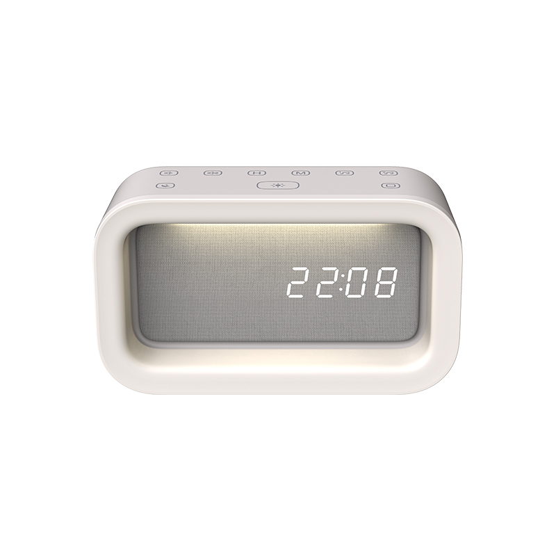 New Rechargeable Alarm Clock Wake Sunrise Light 16 Soothing Sounds Bedside Night Light White Noise Machine LED Digital Clock