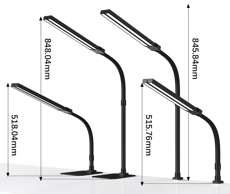Adjustable Gooseneck Swing-arm Lamp Led Clamp Lamp Light Memory Architect Task Lamp for Reading Sewing Drawing Crafting
