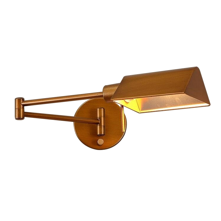 Industrial Retro Style Swing Arm Wall Sconce Wrought Iron Wall Lamp for Corridor Restaurant Industry Bedroom Aisle