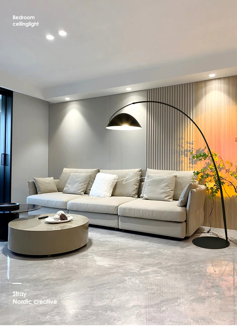 Arc Floor Lamp Luxury Scandinavian Minimalist Design Detail 1