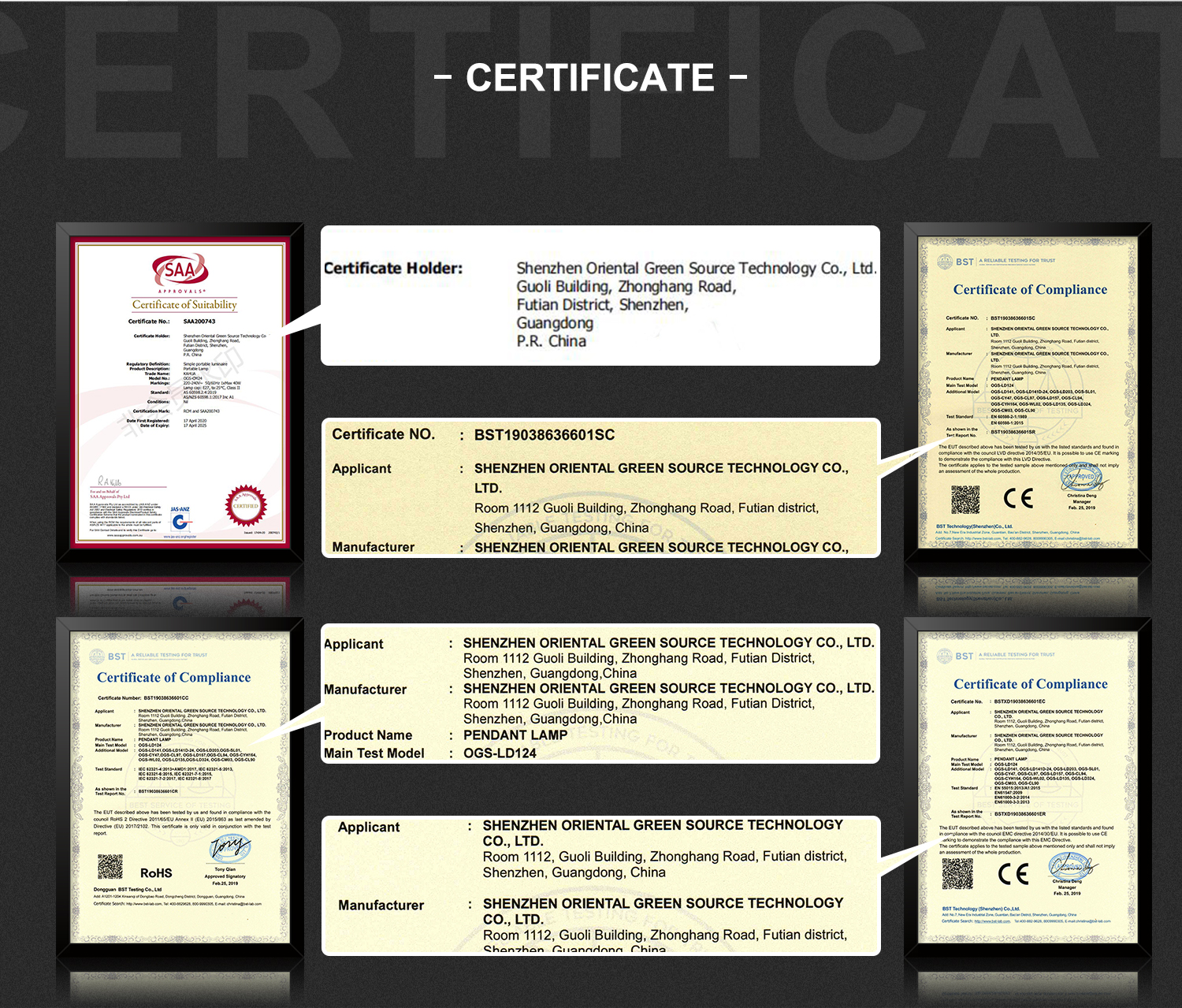 Product Certifications