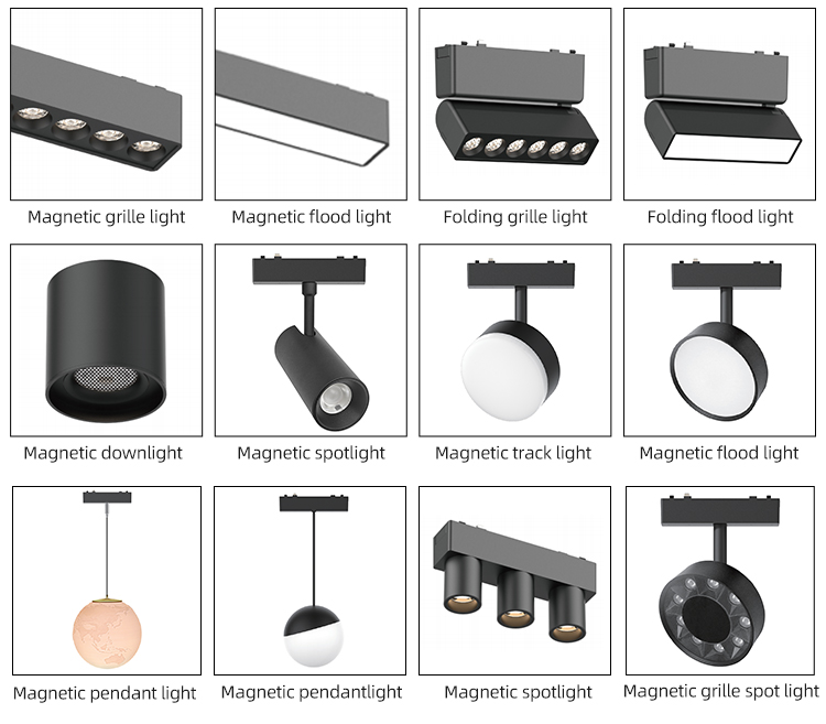 Ultra Slim Magnetic Track Rail Light System 48V Magnetic Led Track Light Smart Tuya Magnetic Track Light