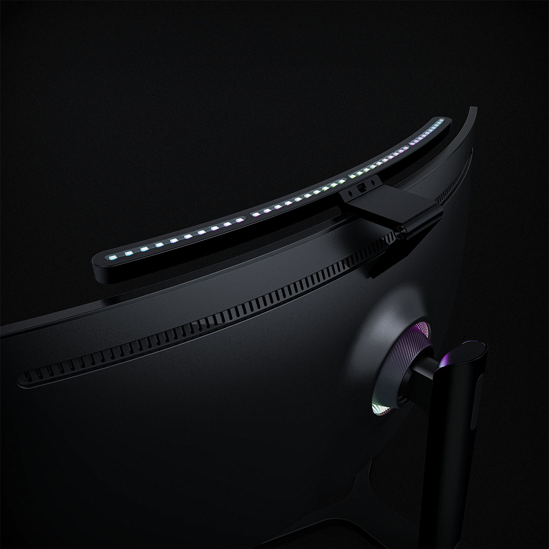 Curved Monitor Light Bar with Remote Control Anti-Glare LED Screen Hanging Lamp for Curved Displays
