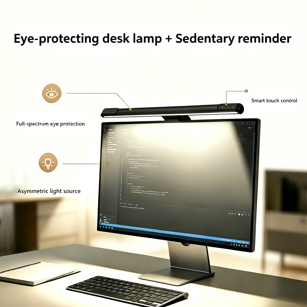 Eye-Care USB Reading LED Task Lamp Ra95 Computer Monitor Lamp No Screen Glare Dimmable Desk Lamp Computer Monitor Light Bar
