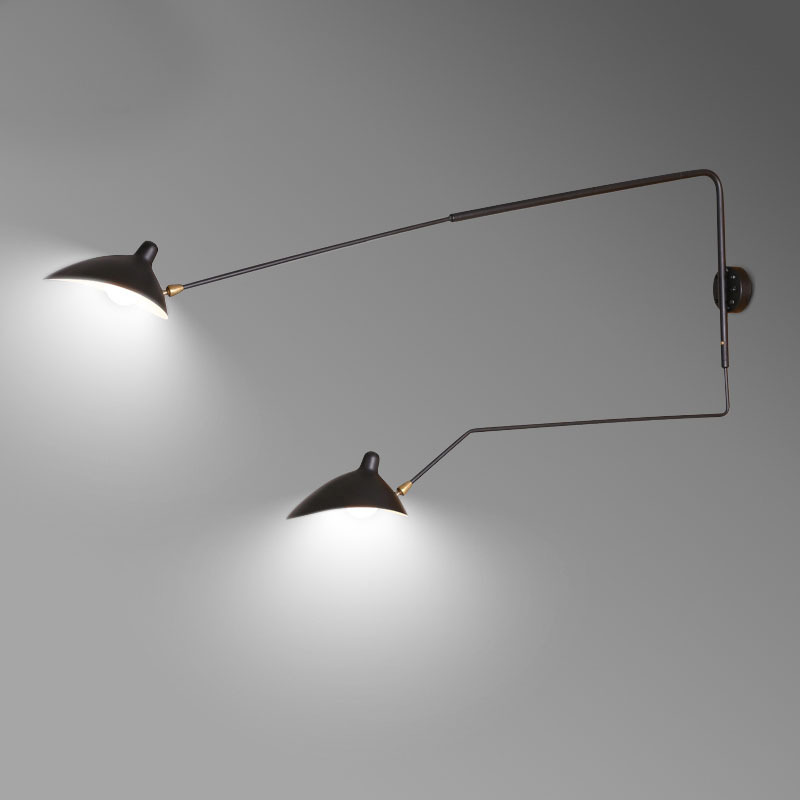 Industrial Creative Rotatable Swing Arm Bracket Sconce Wall Lamp Aluminum Hotel Bedroom Living Room Modern LED Indoor Wall Light