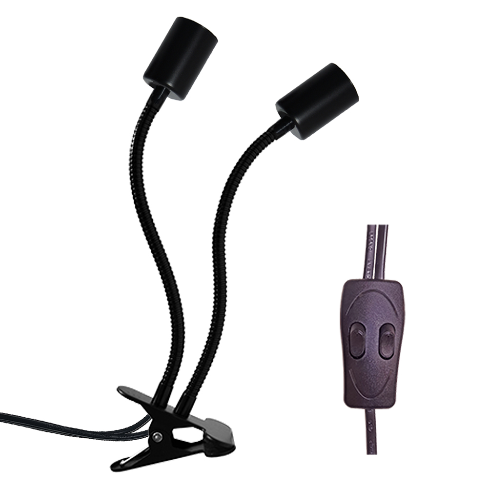 High Quality Flexible Gooseneck Reptile Lamp Clip Adjustable Reptile Clamp Lamp Stand 360 Degree Rotatable Gooseneck Lamp Holder