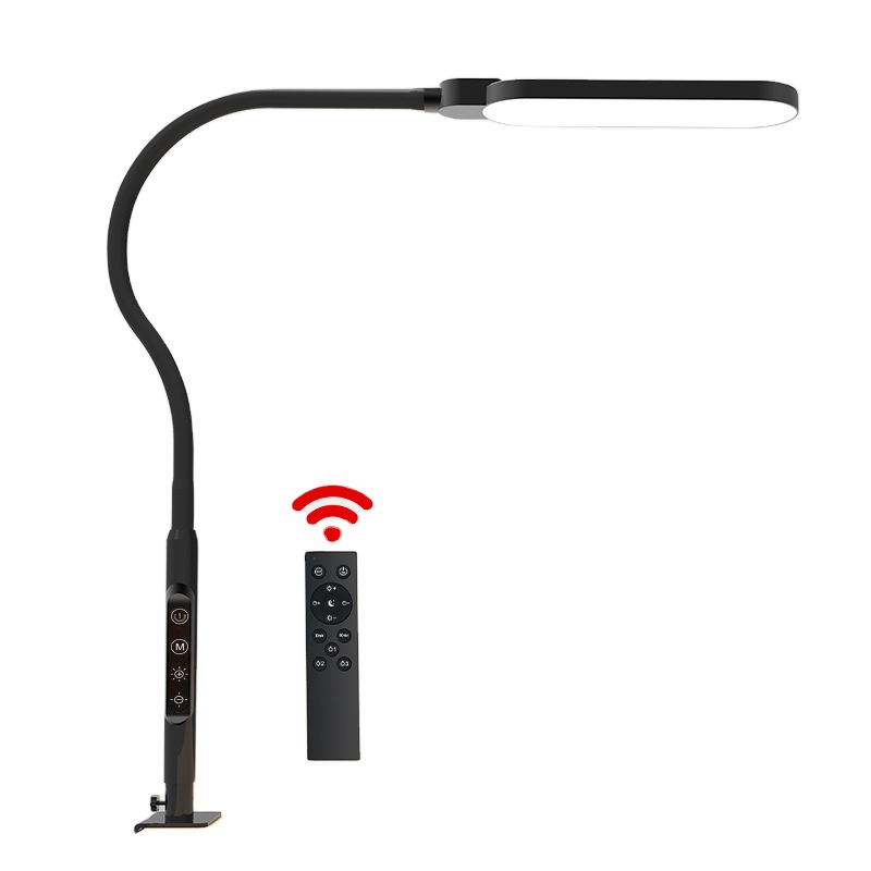 Eye Protection Clip Lamp Super Bright Long Arm Touch Control Modern Design for Office Study Nail Art Embroidery