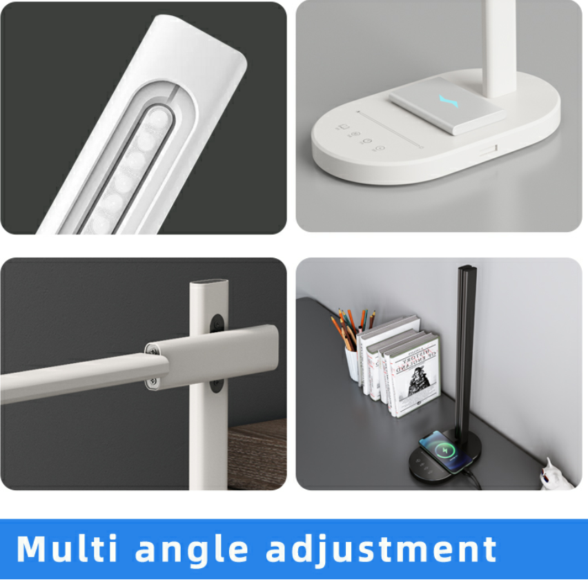 Aluminium Foldable Desk Lamp with Touch Dimming/colour Eye-protection Reading Light Featuring Memory/timer Functions AC Powered