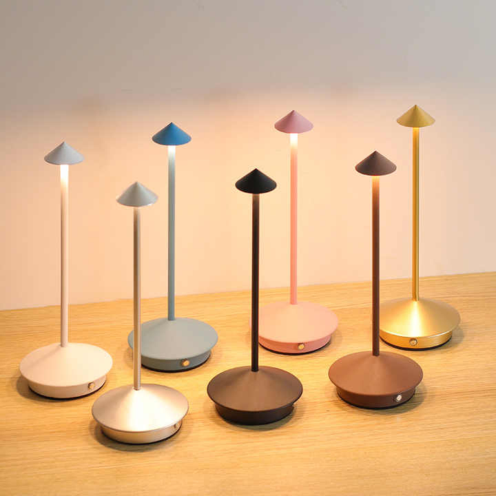 Hotel Portable Rechargeable Cordless LED Table Bar Lamp Desk Light with Touch Control for Restaurant Living Room