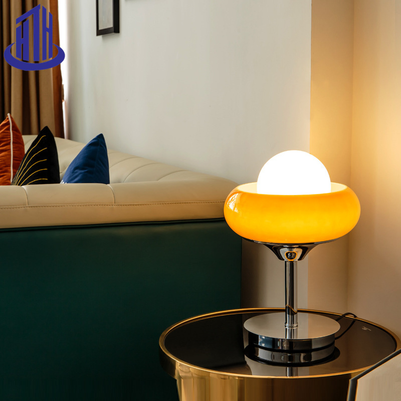 Egg Tart Vintage Glass+Metal E27 Interior Lamp Desk Lamp (A-802)