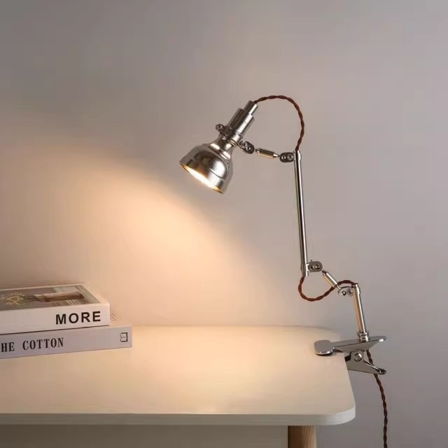 Bauhaus retro swing arm telescopic clamp table lamp style 6