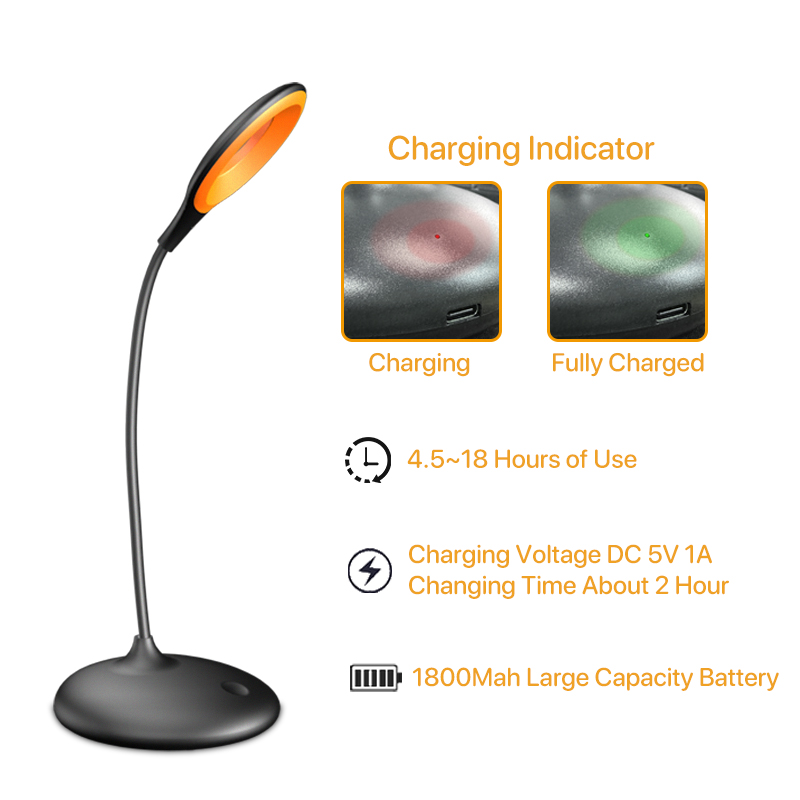 Mini Smart Home Decor Desk Lamp Cordless Bedside Minimalist LED Table Lamp Usb Rechargeable Table Lamps