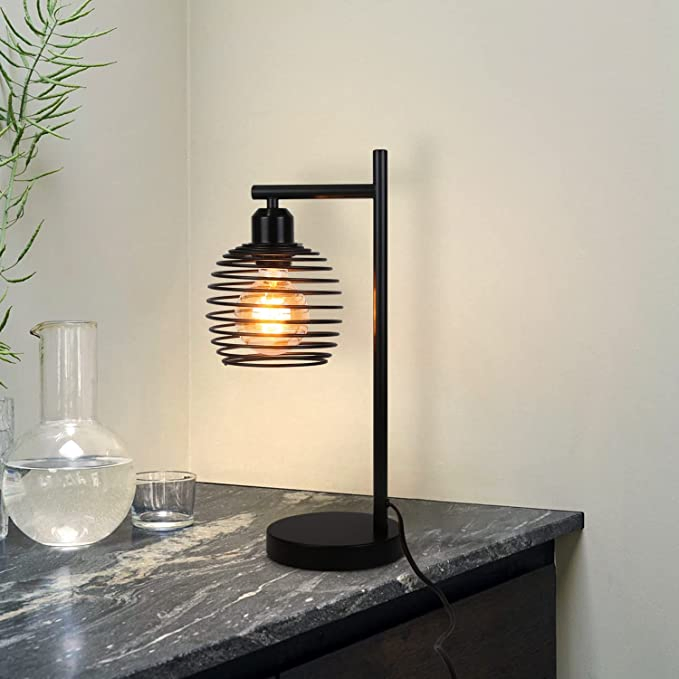 Vintage Black Metal Industrial Bedside Living Room Children′ S Room Office Table Lamp