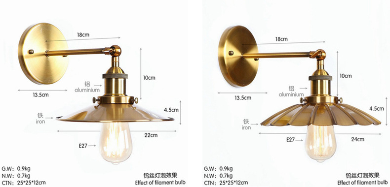 Modern Adjustable Swing Arm Industrial Wall Sconces Decorative Wall Lamp Folding RockerLight