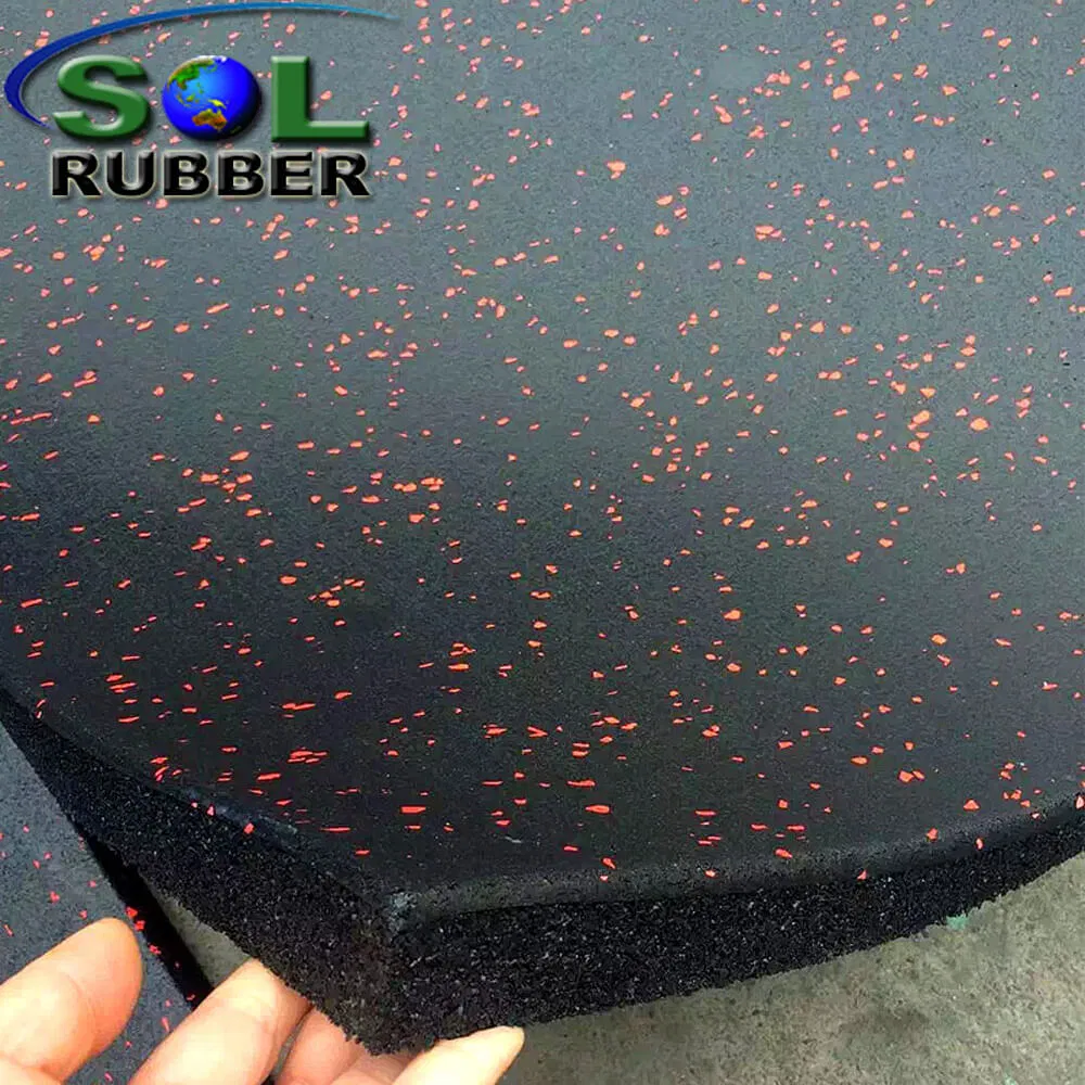 Sol Rubber Flexibility Recycled Anti Slip Gym Room Rubber Flooring Tile