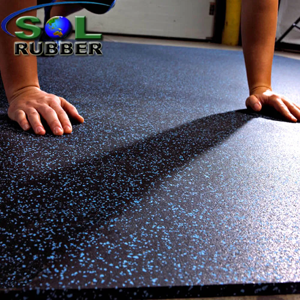 Sol Rubber Flexibility Recycled Anti Slip Gym Room Rubber Flooring Tile