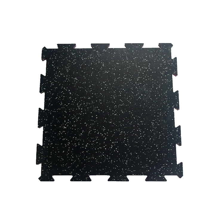 Interlocking Gym Rubber Flooring Tiles 5%-30% EPDM Recycled Rubber Granules