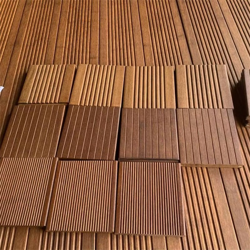 UV Resistant Colorfast Anti Slip Outdoor Garden Bamboo Decking