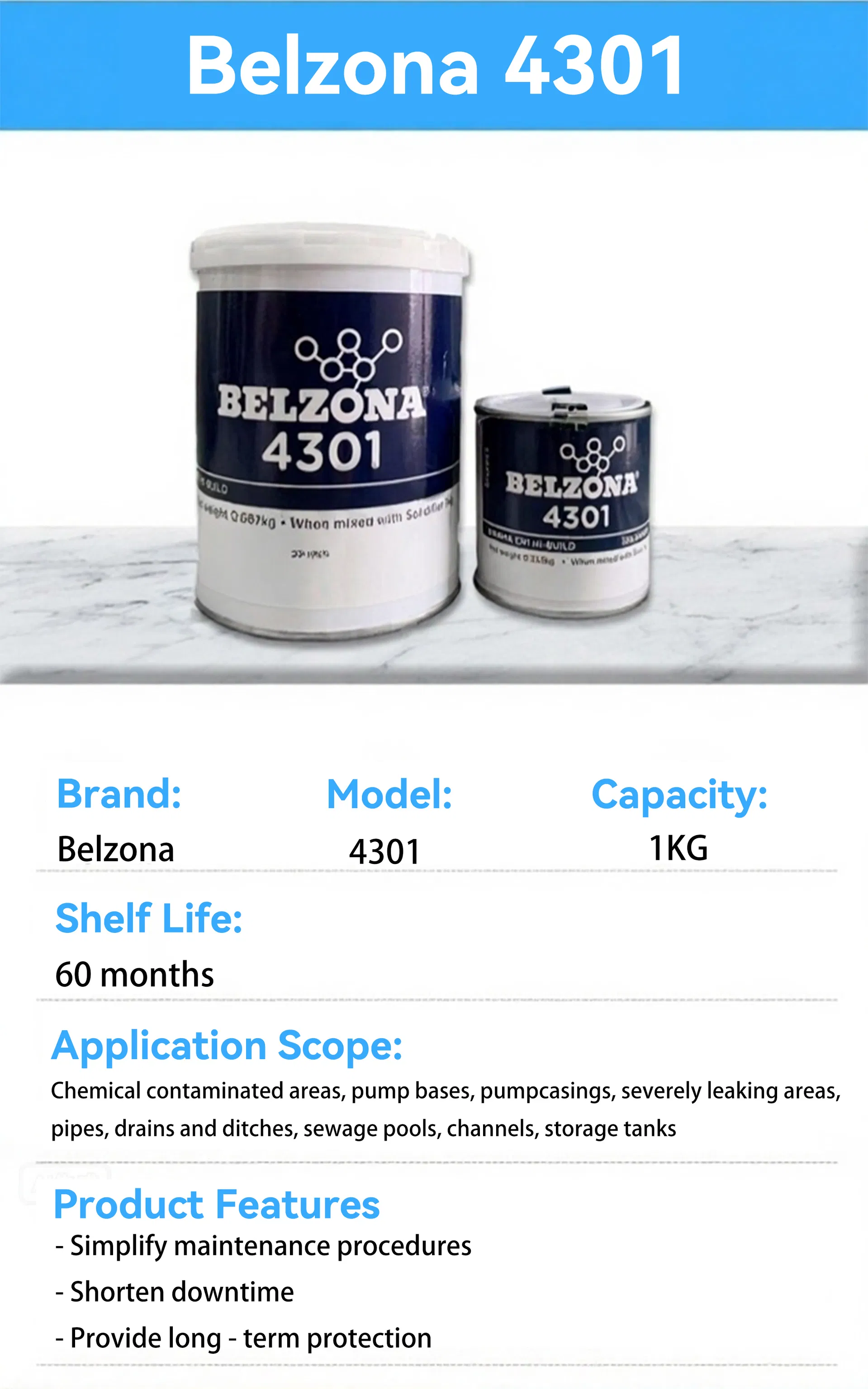 High-Build Chemical Resistant Epoxy Repair Material