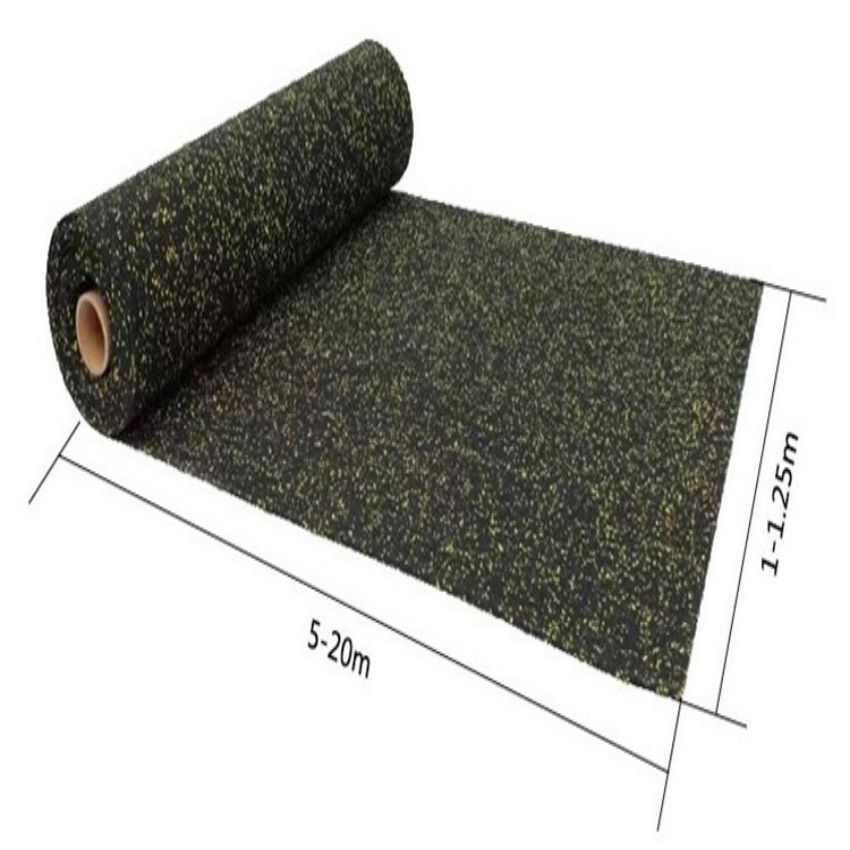 Factory Wholesale Anti-Slip 8mm Recycled Gym Rubber Flooring Roll Tiles