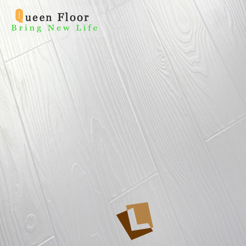Pure White Waterproof 8mm Laminate Flooring Upgraded Material Low Voc Spc Floor