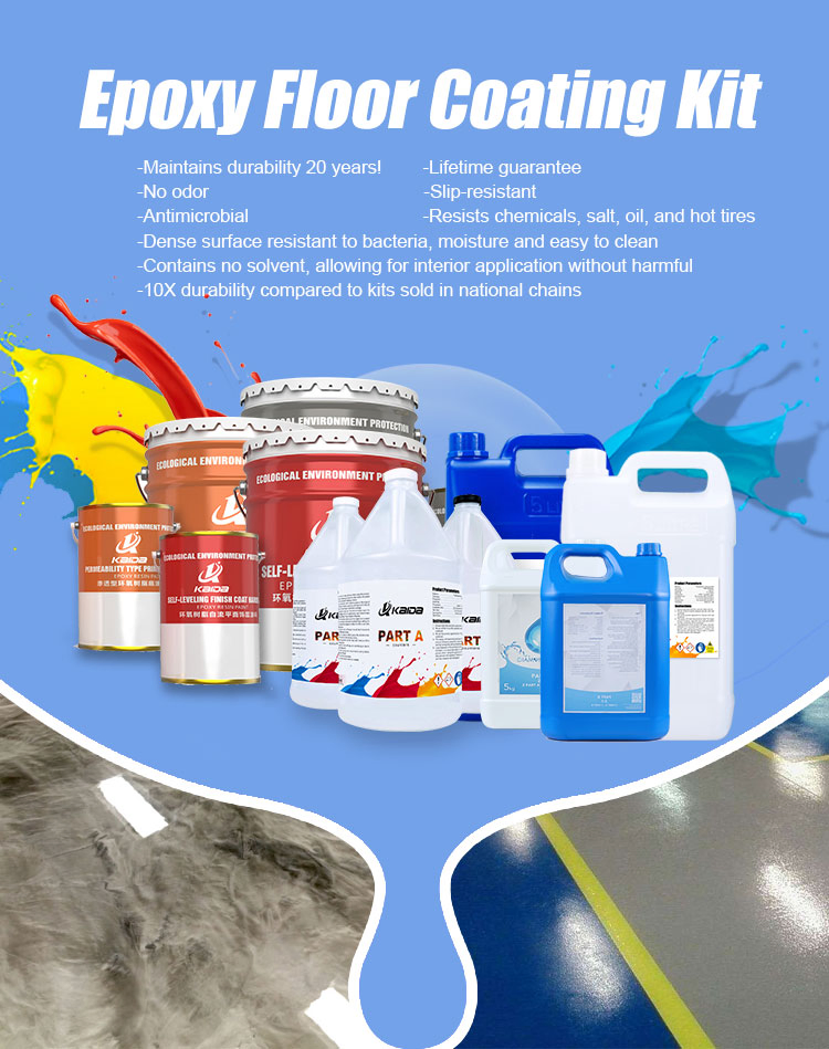 High Quality Eco-Friendly High Strong Abrasion Resistance UV Water-Based Floor Epoxy Coating