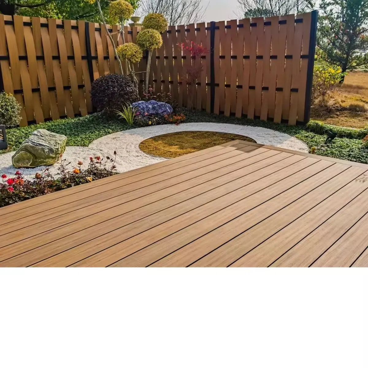 Slip Resistant Garden Floor Tiles Outdoor and Anti-Slip Outdoor Decking for Park Application Decking Flooring