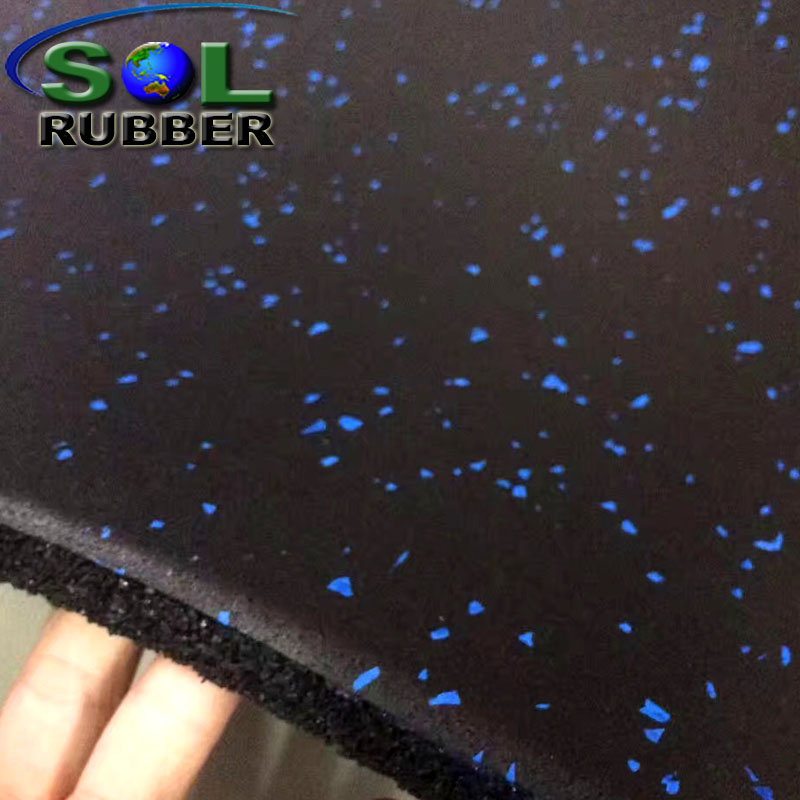 Sol Rubber Flexibility Recycled Anti Slip Gym Room Rubber Flooring Tile