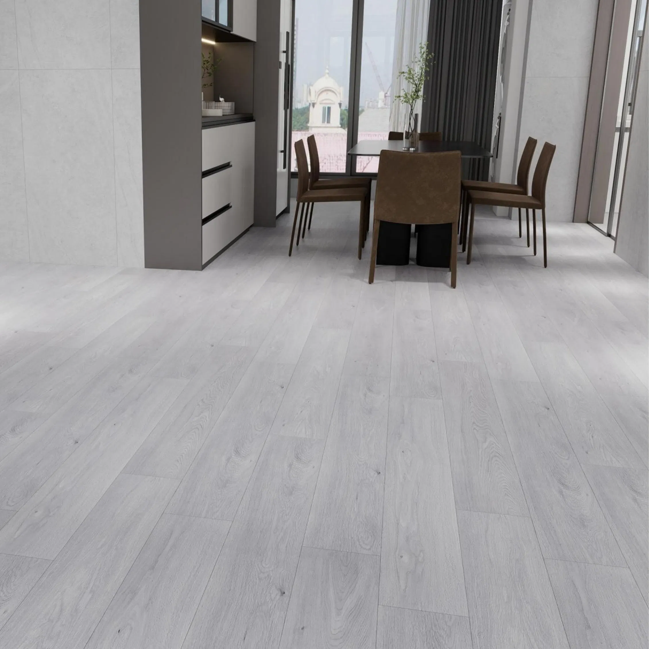 CE SGS Fireproof Anti-Slip High Quality Stone Plastic Composite Floor Oak Grain Click Lock PVC Vinyl Plank Tiles Spc Plastic Flooring Plank