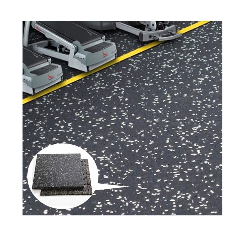 Safety Recycled EPDM Granules Fitness Rubber Gym Mat Floor Tile