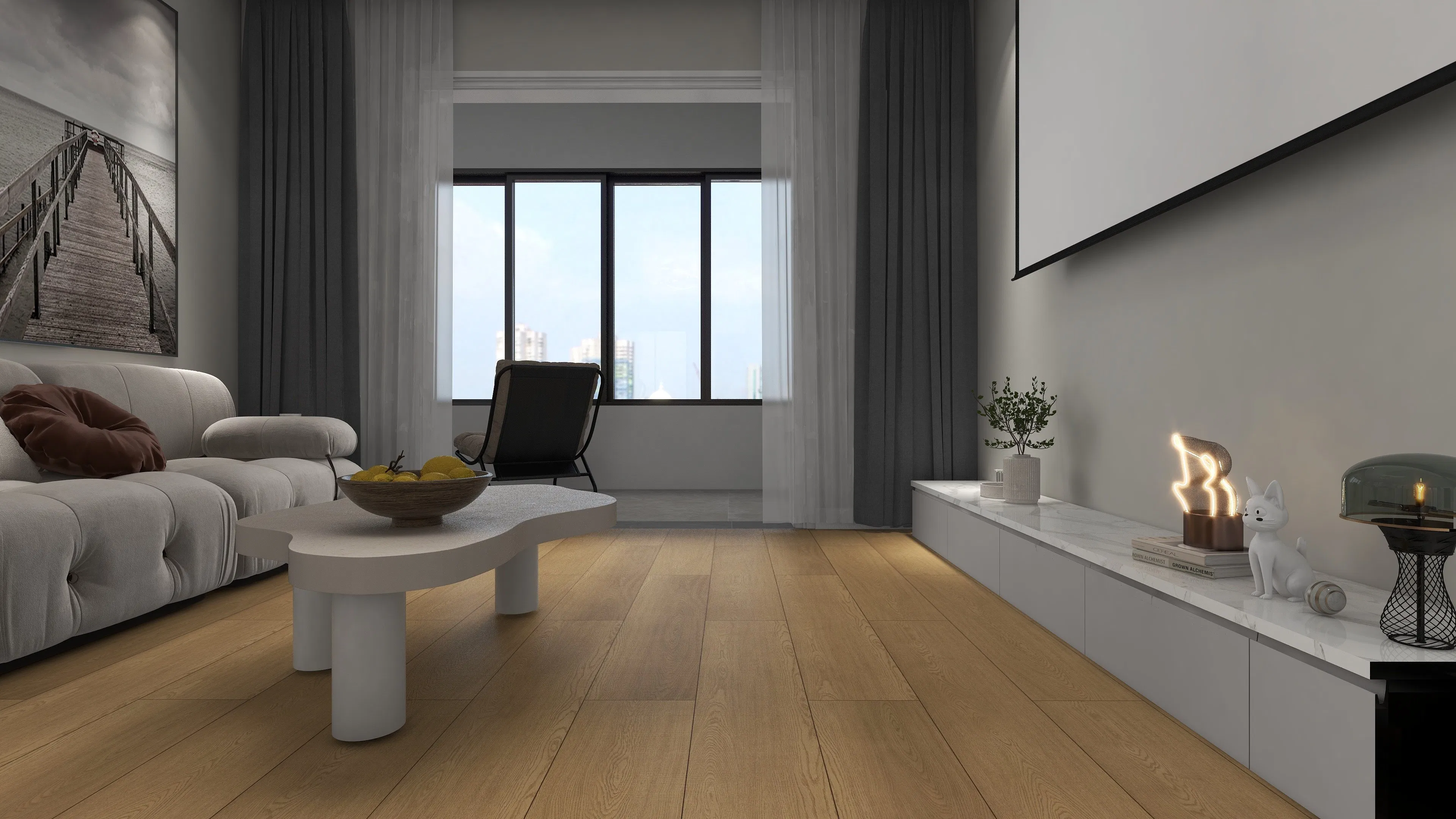 Direct Factory Price Modern Design 12mm Thick Low Voc Walnut Engineered Wood Floor