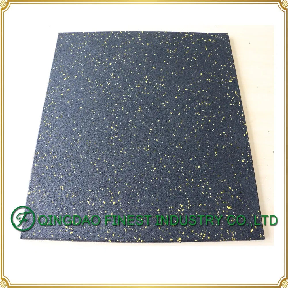 Noise Reduction Odourless Rubber Gym Flooring Mat Tiles, Recycled Rubber Floor Matting