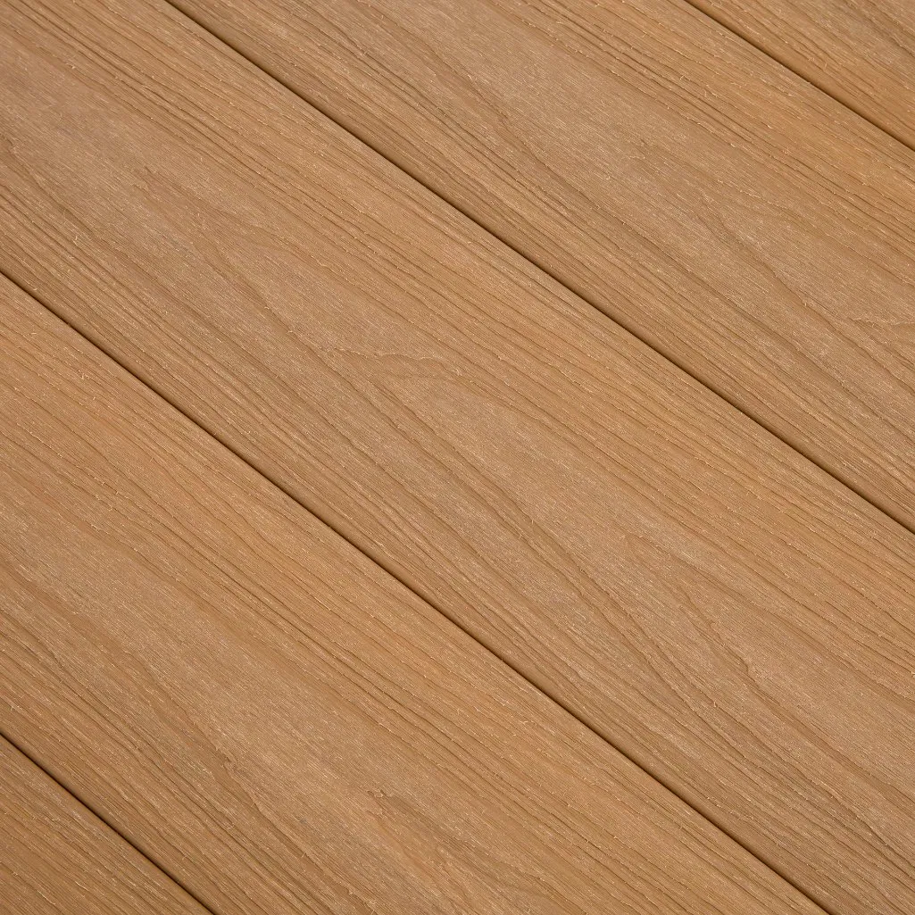 Waterproof Stain Resistant Slip Resistance Wood Plastic Composite WPC Outdoor Solid Decking Floor