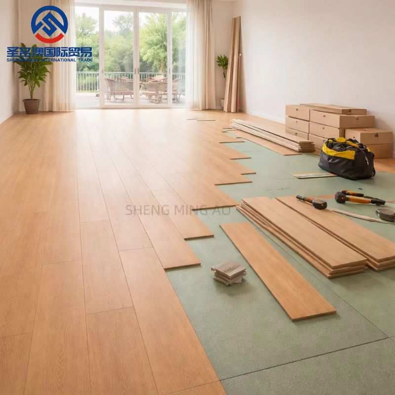 Engineered Oak Flooring Waterproof Click Lock System Easy Installation