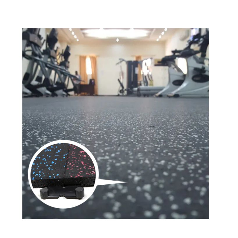 Safety Recycled EPDM Granules Fitness Rubber Gym Mat Floor Tile