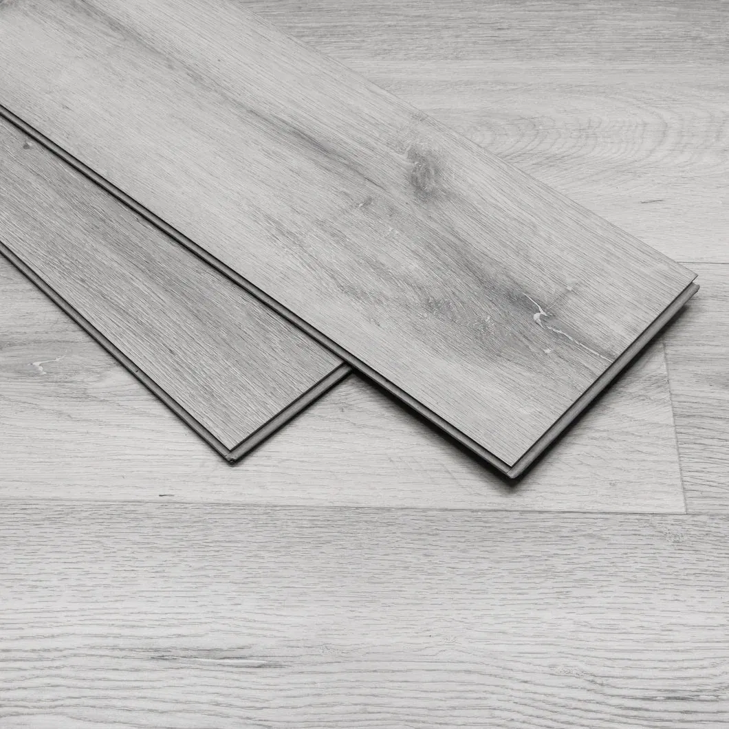 High-Quality Spc Hybrid Click System Light Grey Oak Wood Effect Waterproof Luxury PVC Vinyl Rigid Flooring Planks