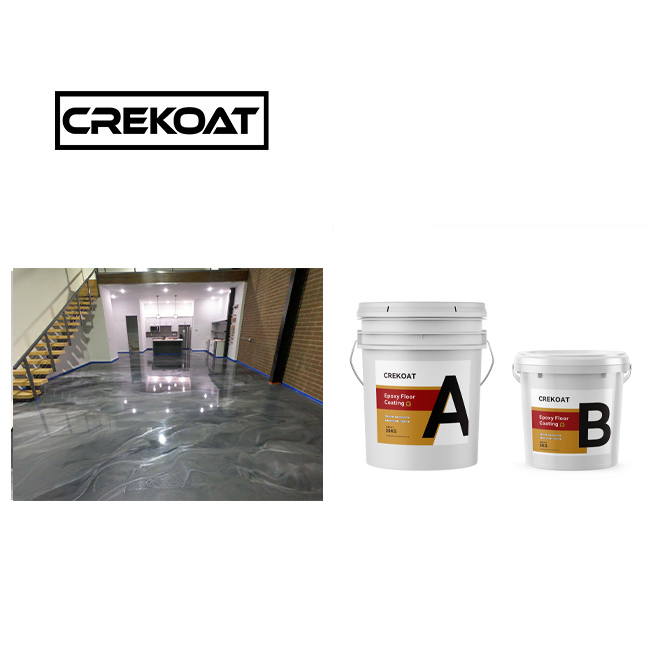 High Gloss Clear Resin Epoxy Flooring Hardened Scratch Resistant Metallic Epoxy Epoxy Coating