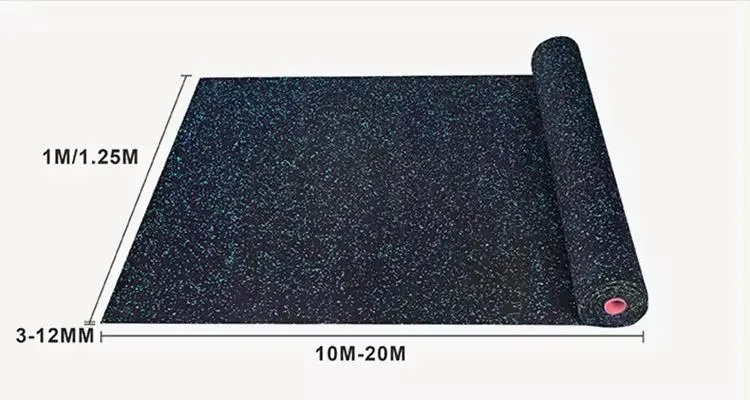 Interlocking rubber floor