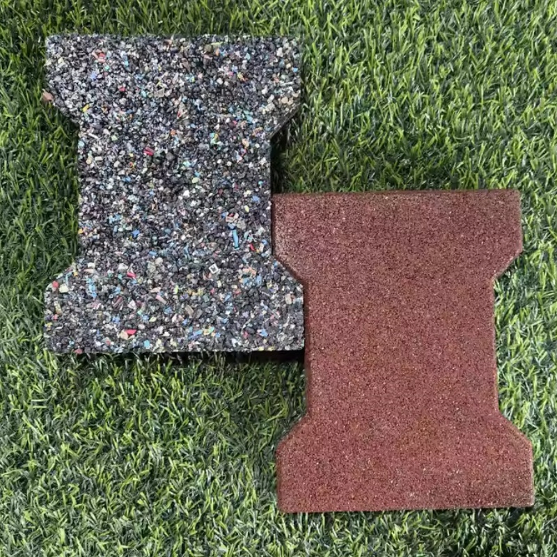 Easy-Paving Durable Walk Way Flooring Various Thickness Horse Barn Dog-Bone Rubber Brick