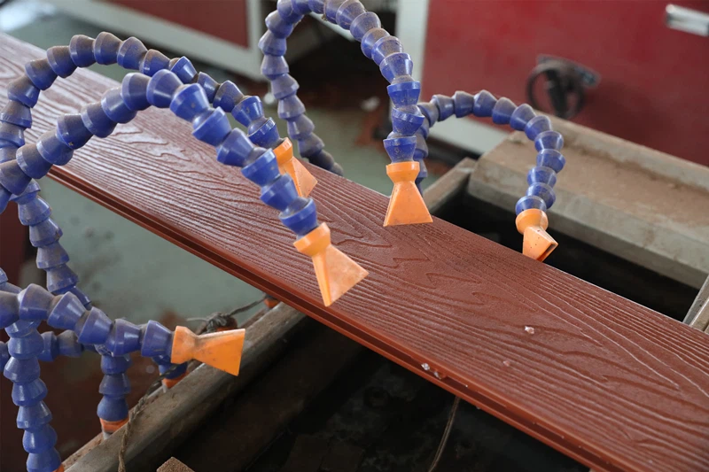 WPC decking boards installed poolside outdoor area