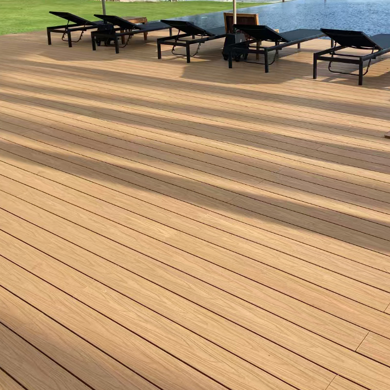 WPC 2ND Co-Extrusion Outdoor UV Resistant Wood Grain Anti Slip Decking Garden Patio Flooring