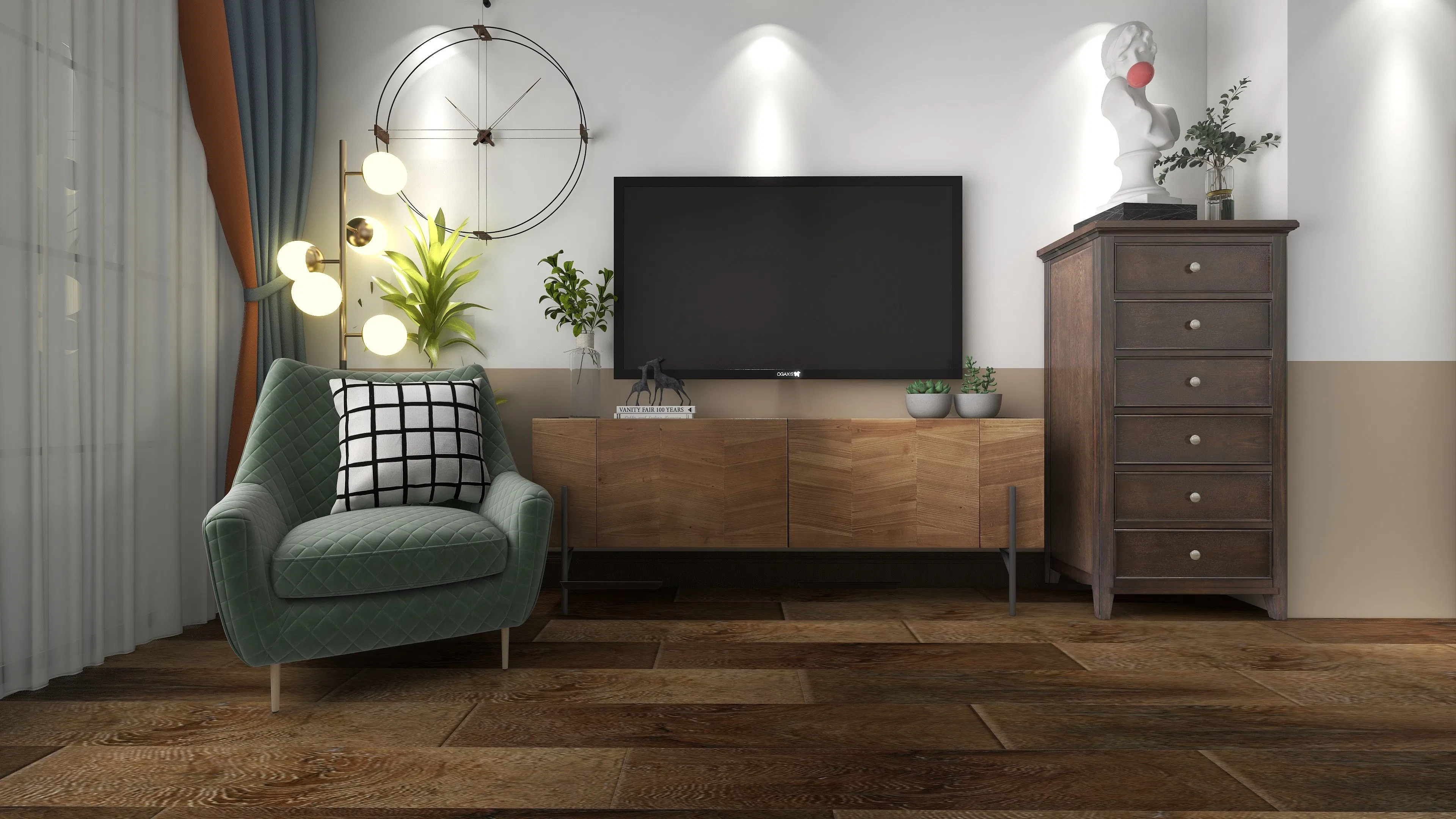 Direct Factory Price Modern Design 12mm Thick Low Voc Walnut Engineered Wood Floor