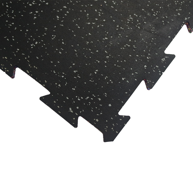 Interlocking Gym Rubber Flooring Tiles 5%-30% EPDM Recycled Rubber Granules