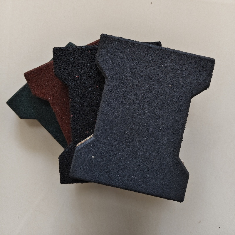 Easy-Paving Durable Walk Way Flooring Various Thickness Horse Barn Dog-Bone Rubber Brick