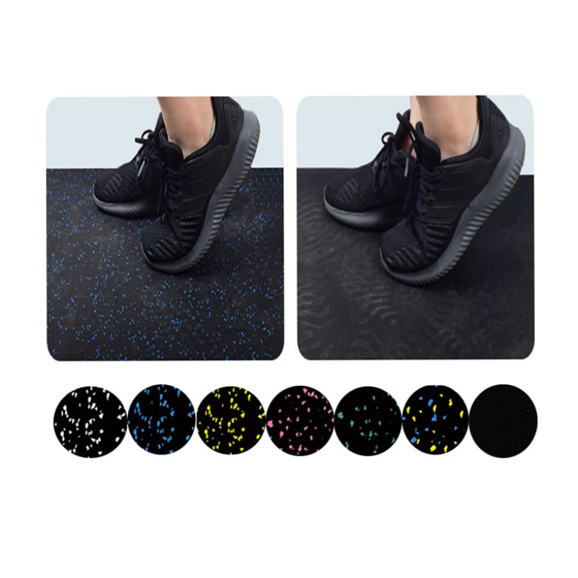 Safety Recycled EPDM Granules Fitness Rubber Gym Mat Floor Tile