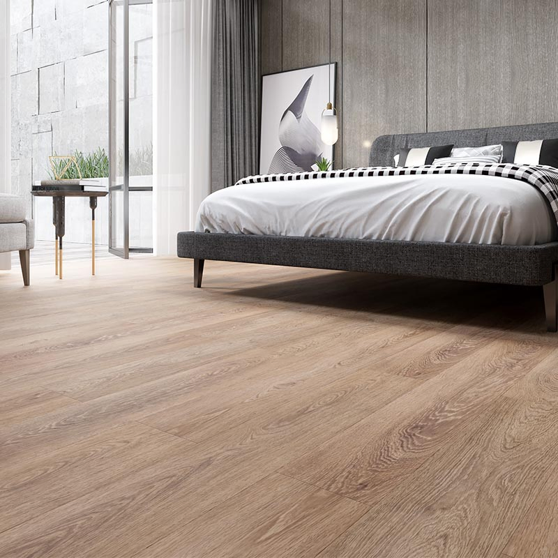 Durable Commercial-Grade Wood Grain Vinyl Laminate with Underlayment