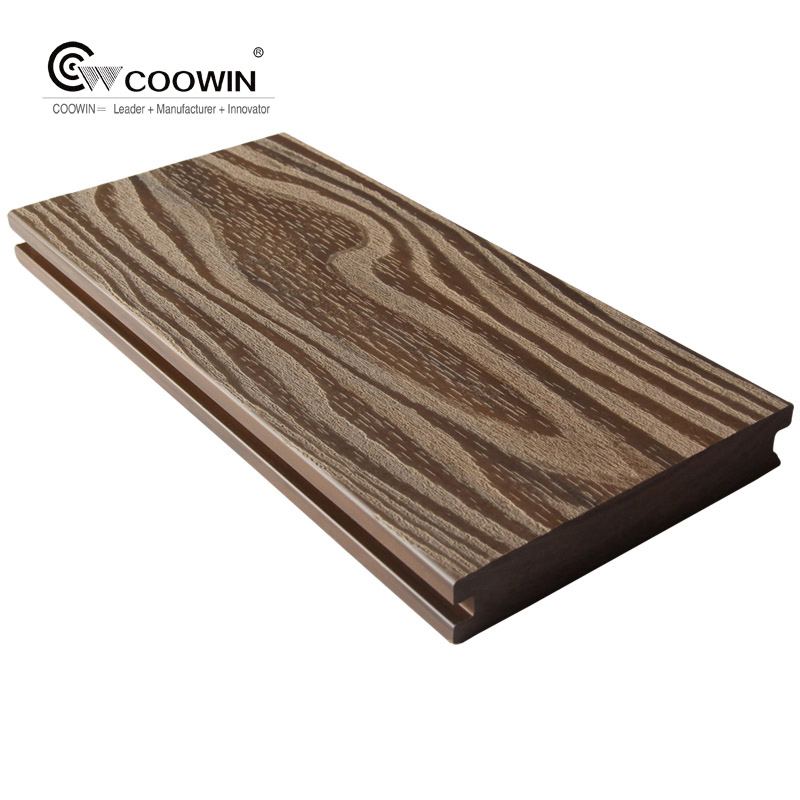 140X25mm Waterproof Anti Slip Scratch Resistant WPC Timber Panel Composite Solid Deck Outdoor