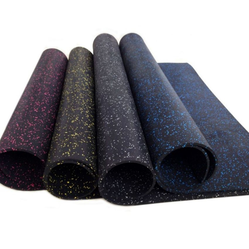 Factory Wholesale Anti-Slip 8mm Recycled Gym Rubber Flooring Roll Tiles