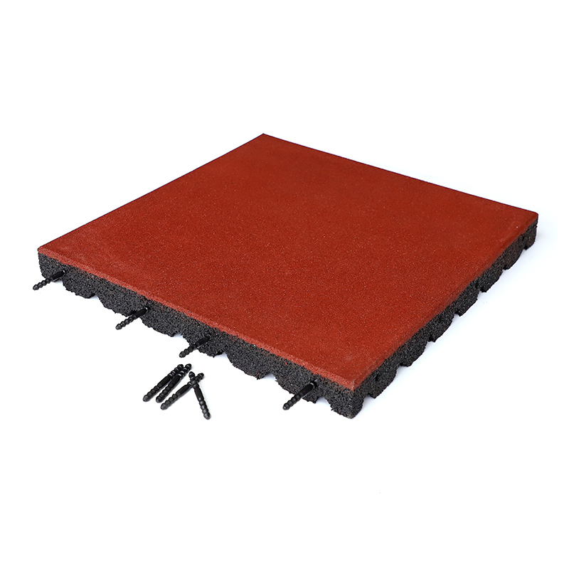 China Supplier High Quality Rubber Gym Flooring Recycled Rubber Pavers Lowes Rubber Floor Tile