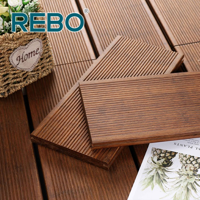 Durable Fireproof Eco-Friendly Cheap Outdoor Bamboo Garden Flooring Material